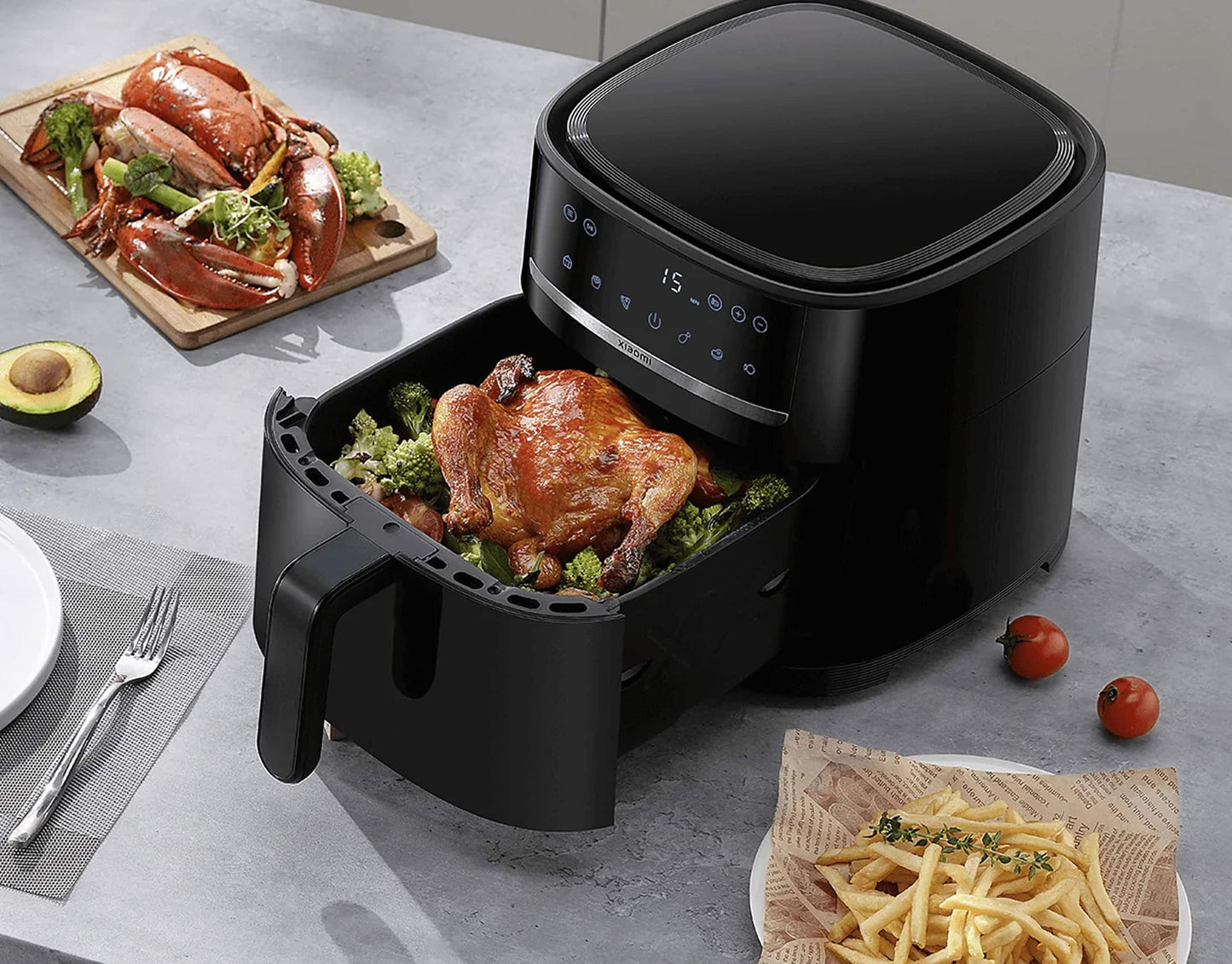 Fritadeira Inteligente Xiaomi Smart Air Fryer 6L 1500W Capacidade 6L Preta