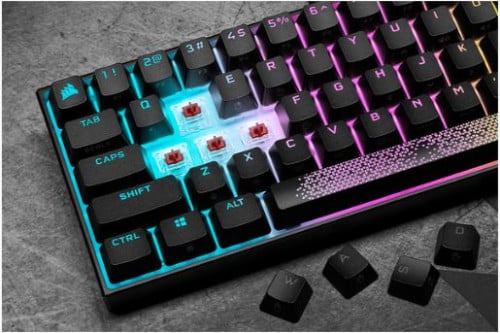 Teclado Corsair K65 Mini 60% Rgb Cherry MX Red Mecânico