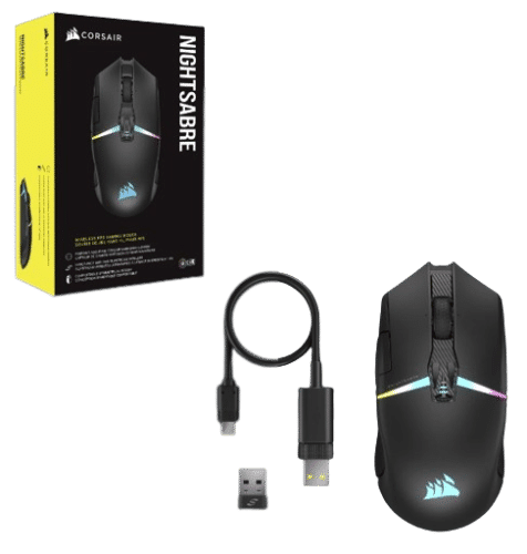 RATO GAMING Corsair Nightsabre RGB Wireless/Bluetooth 26000 Dpi Preto
