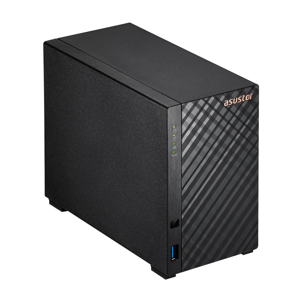NAS Asustor AS1102TL 2 Baías Realtek RTD1296 Quad-Core 1.4GHz 1Gb 2.5GbE x1 USB3.2 Gen1 x2