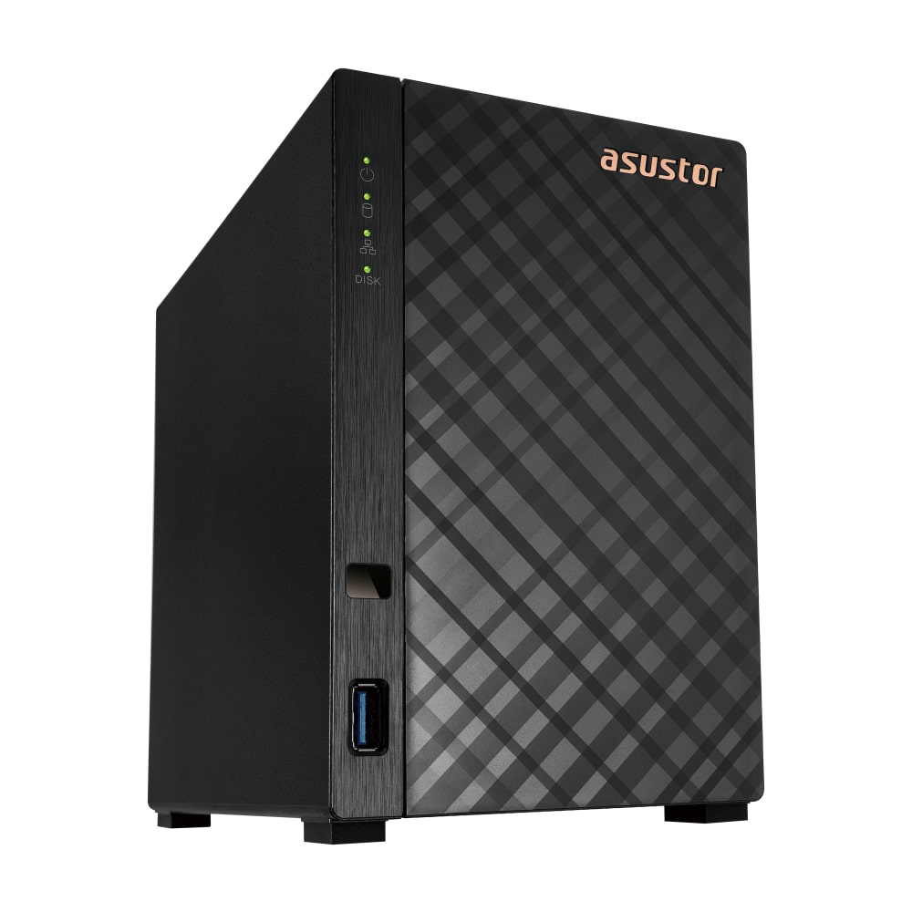 NAS Asustor AS1102TL 2 Baías Realtek RTD1296 Quad-Core 1.4GHz 1Gb 2.5GbE x1 USB3.2 Gen1 x2