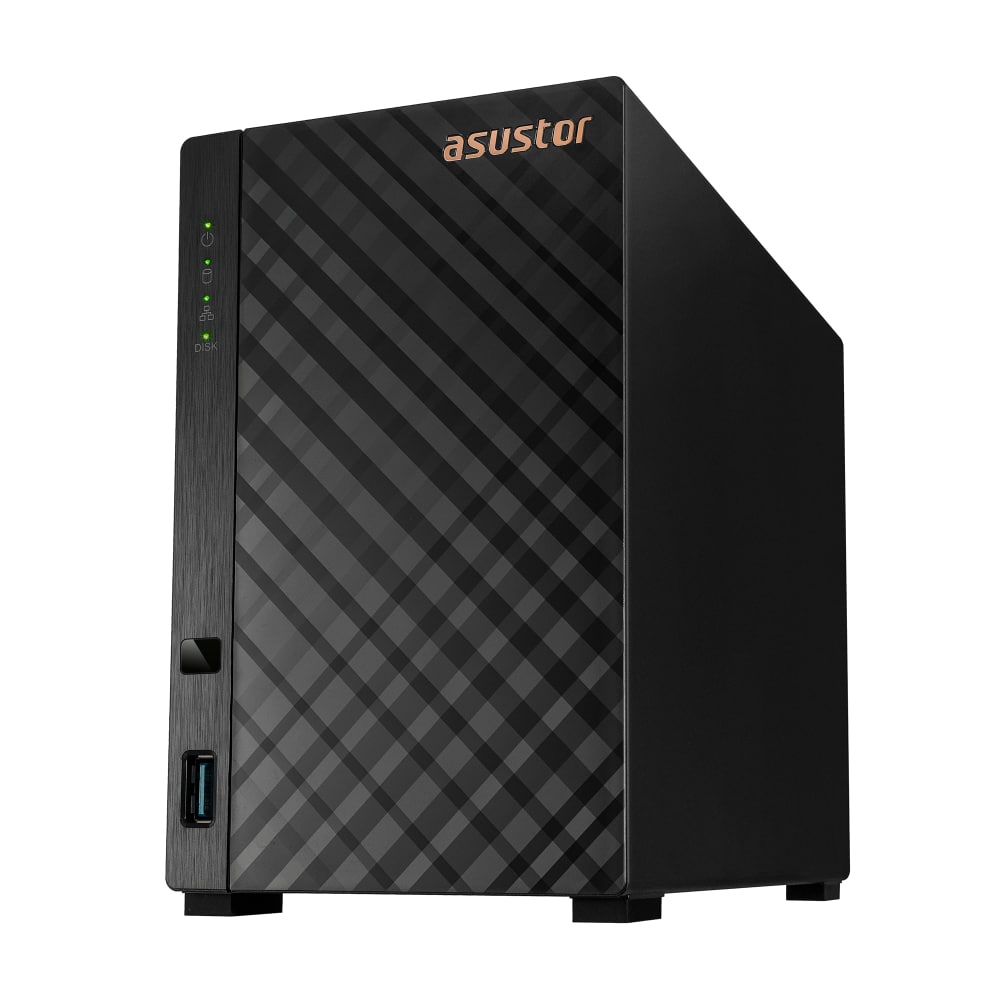 NAS Asustor AS1102TL 2 Baías Realtek RTD1296 Quad-Core 1.4GHz 1Gb 2.5GbE x1 USB3.2 Gen1 x2