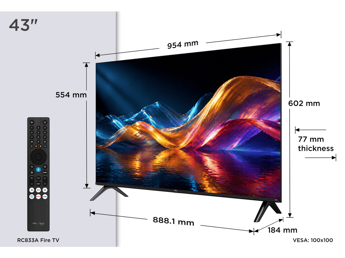 TV TCL 43" 43V5D QLED Smart TV FHD