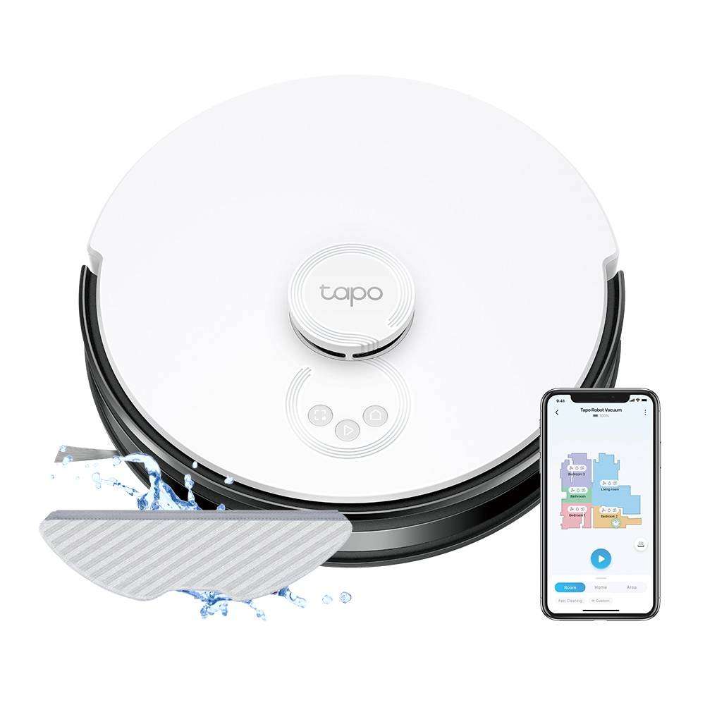 Aspirador Robô Tp-Link Tapo RV30 4200Pa 5000mAh Branco/Preto home cozinha CASA