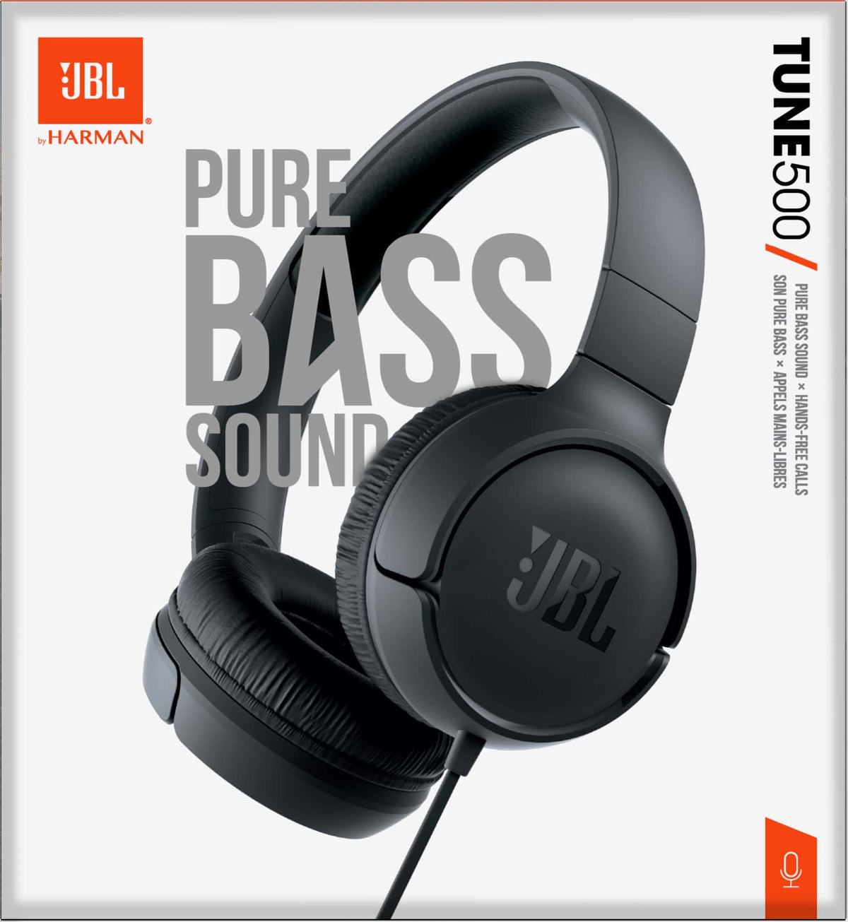 Auscultadores JBL Tune 500 Com Microfone Jack 3.5 Preto