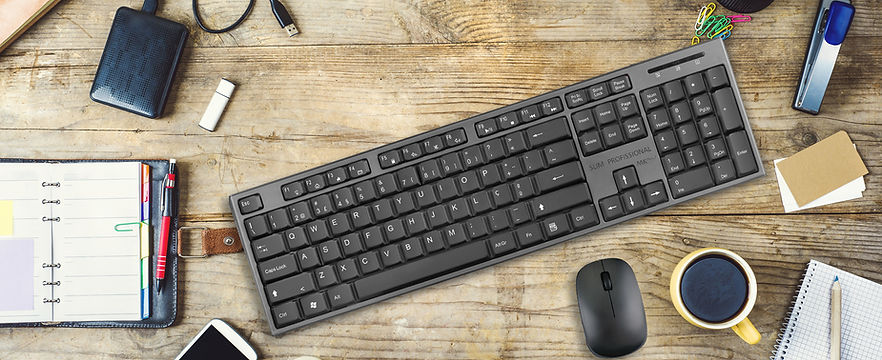 Teclado MKPlus Wireless + Rato Profissional - TG5300WR