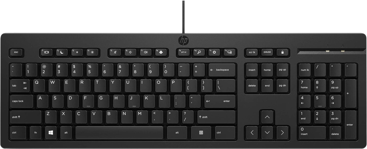 Teclado HP 125 com Fios 1.8Mt Preto