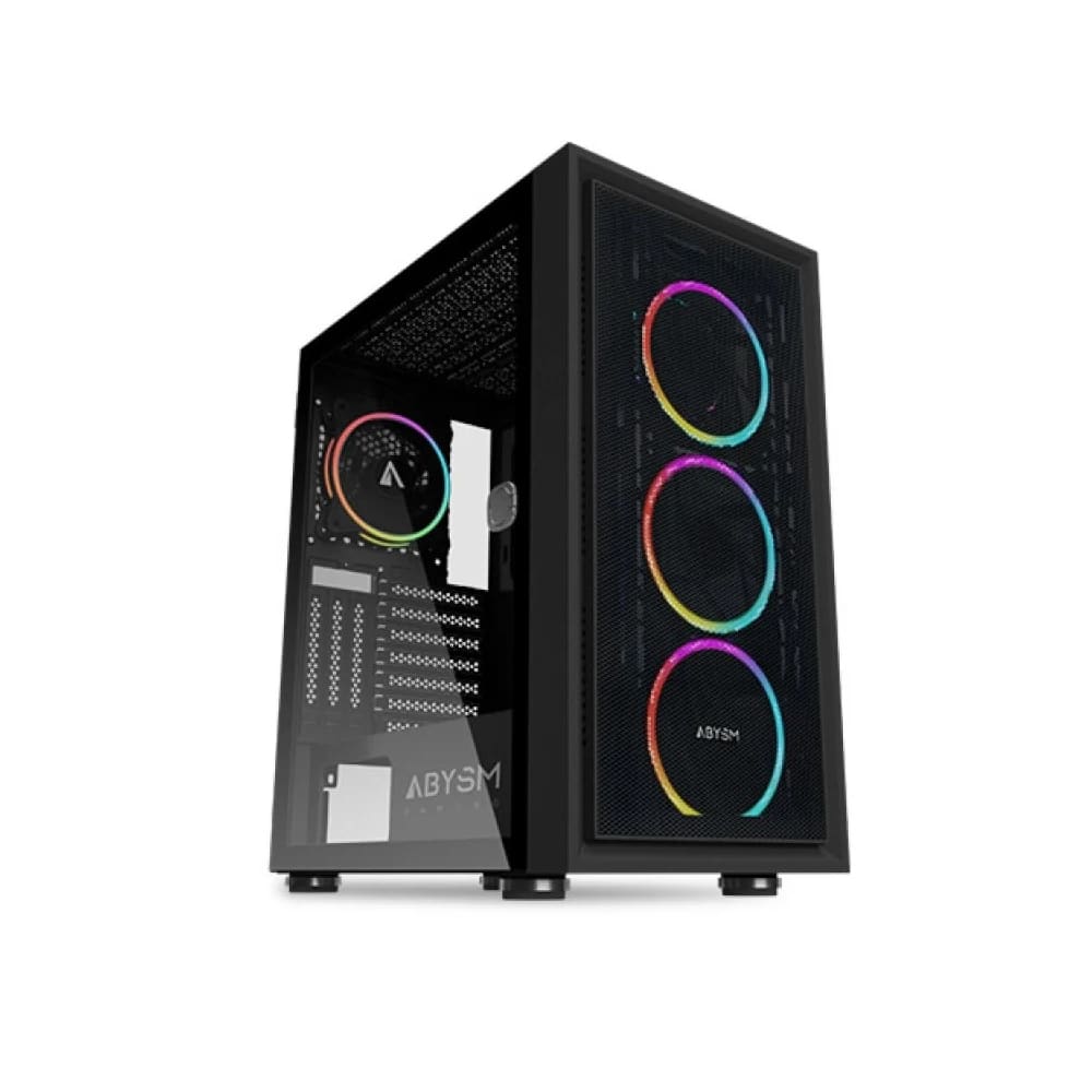 Caixa Gaming ABYSM Danube Kamp Com Vidro Temperado 1x Usb 3.0 2x Usb 2.0 – Preto