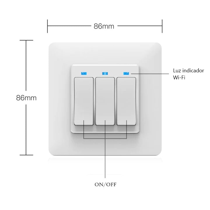 Interruptor de pressão 3 canais Wi-Fi DO4
