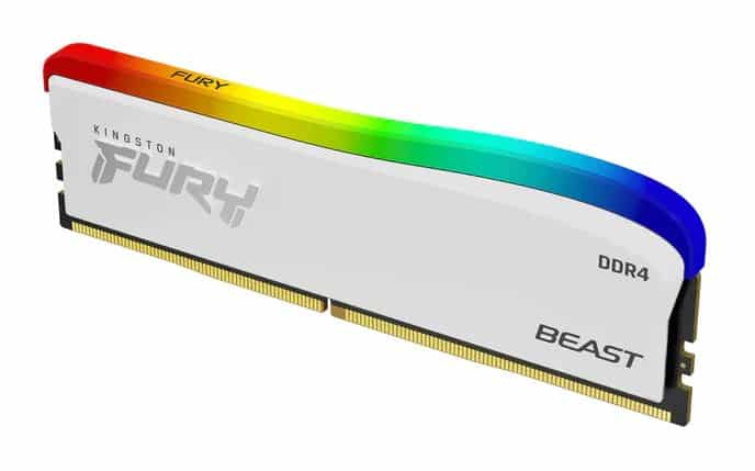 Memoria Dimm Kingston Fury Beast White RGB SE 16Gb Ddr4 3600Mhz 1.35V CL18