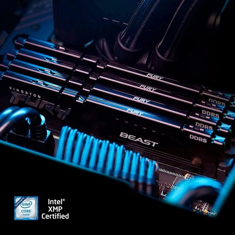 Memória Dimm Kingston 8GB DDR5 5200MT/s CL40 FURY Beast Black