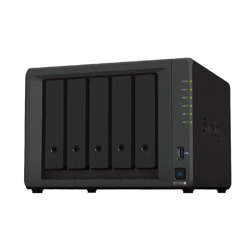 Synology DiskStation DS1522+ NAS 5 Baias Ram 8 GB – Gigabit