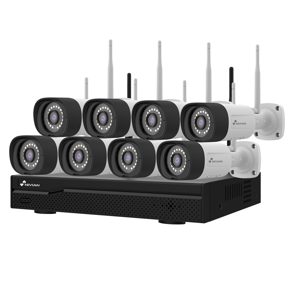 Kit de Videovigilância Nivian NV-KIT1630W6 8 Câmaras 3 Mpx