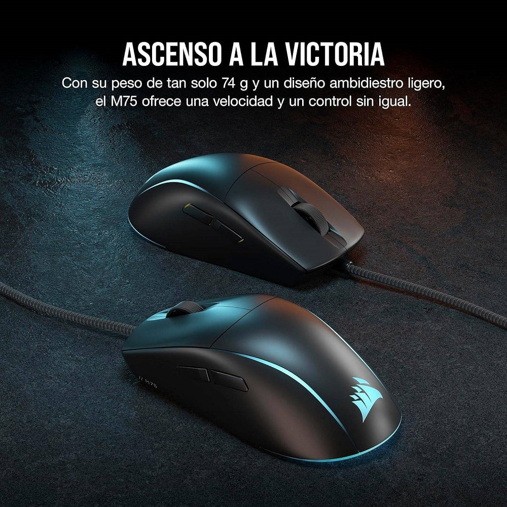 RATO GAMING Corsair M75 Lightweight RGB Preto