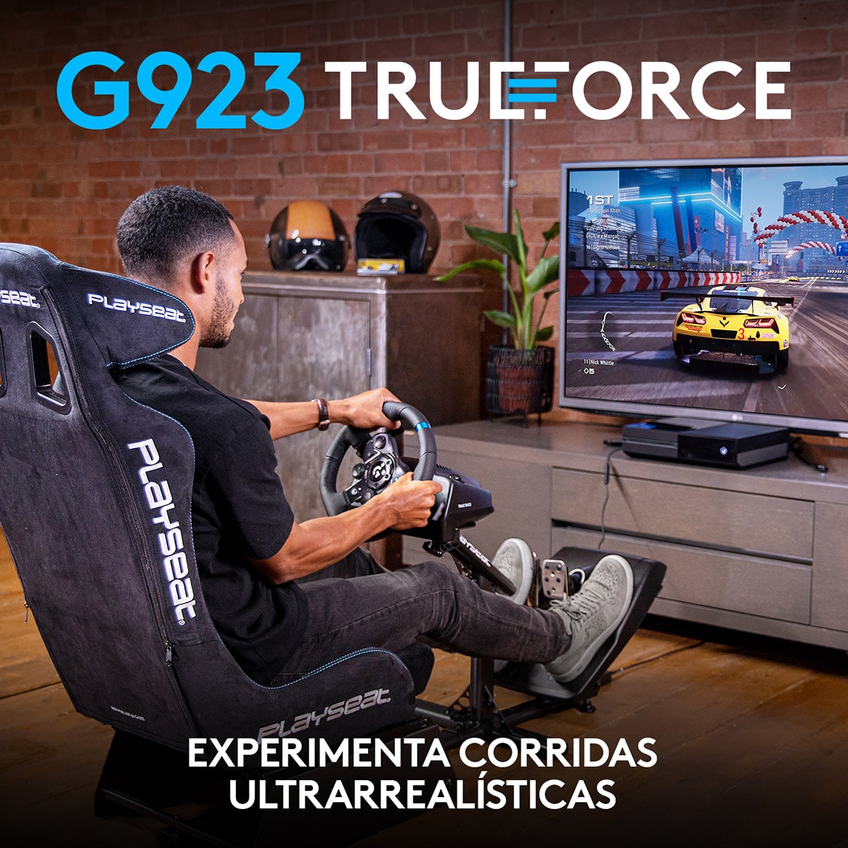 Simulador Volante com Pedais Logitech G293 TrueForce para Xbox Series X/S Xbox One PC