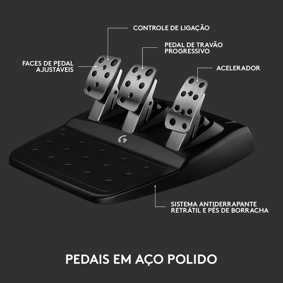 Simulador Volante com Pedais Logitech G293 TrueForce para Xbox Series X/S Xbox One PC