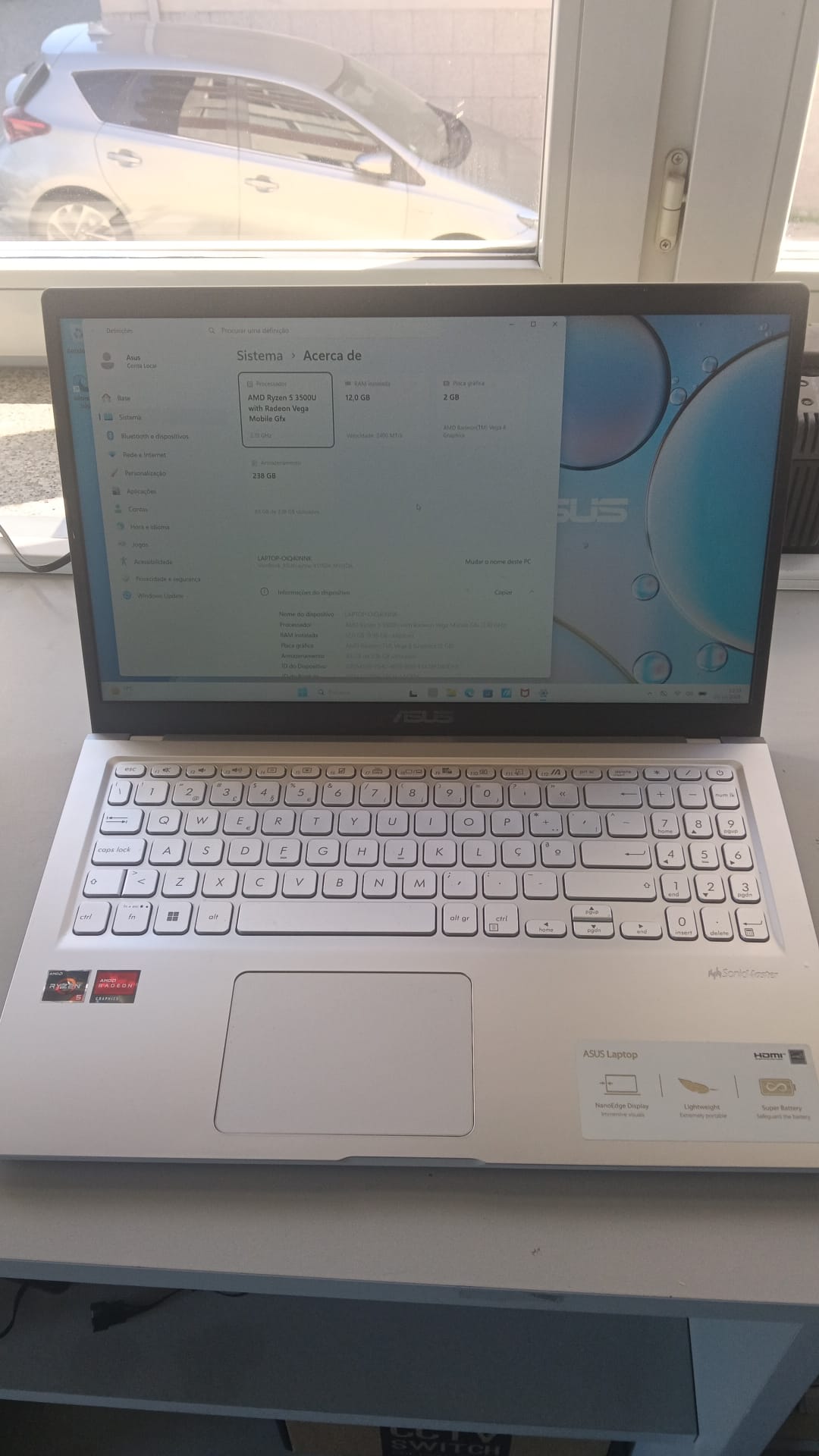 Portátil ASUS M515DA 15.6" (Ryzen 5 / 12GB RAM / 256GB SSD) – Recondicionado Grade A
