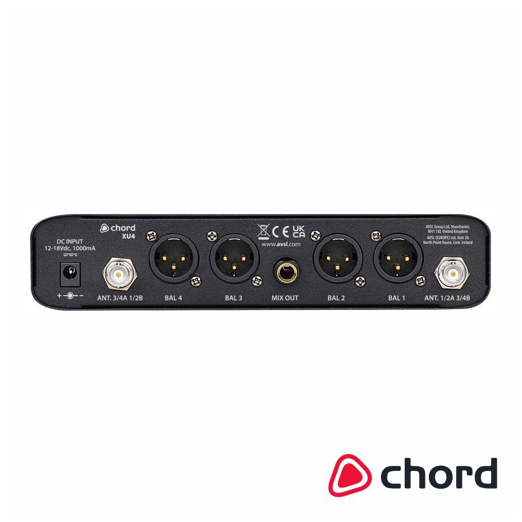 Central de Microfones UHF S/ Fios 4 Canais CHORD