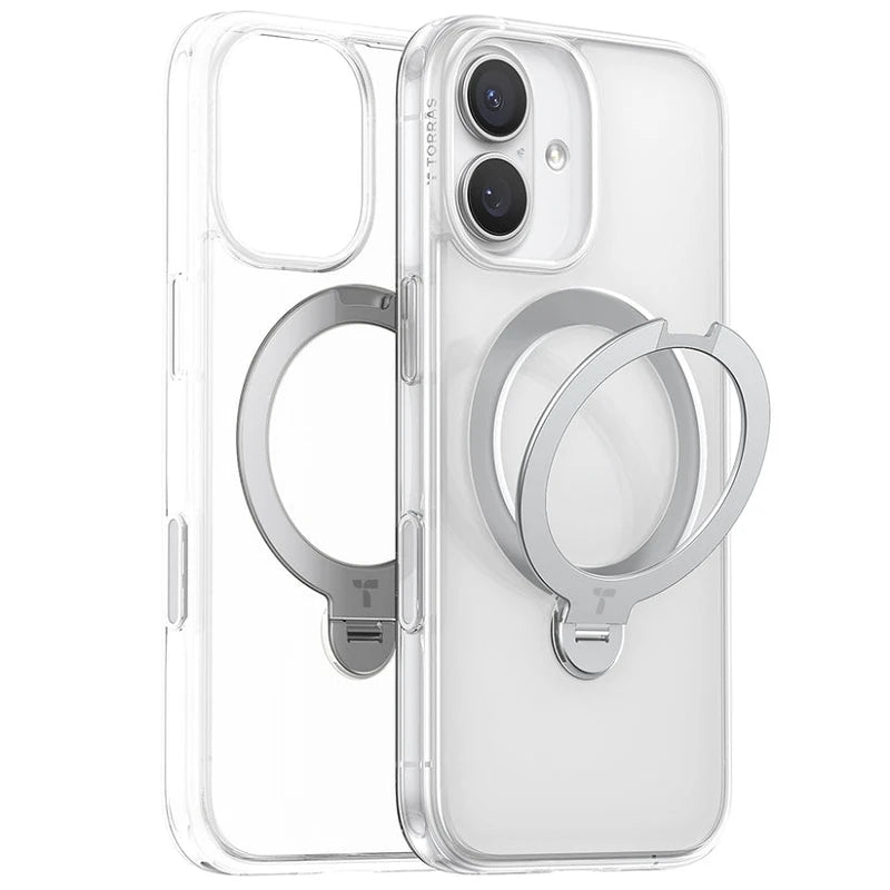 Torras iPhone 17 Ostand Spin Series transparente