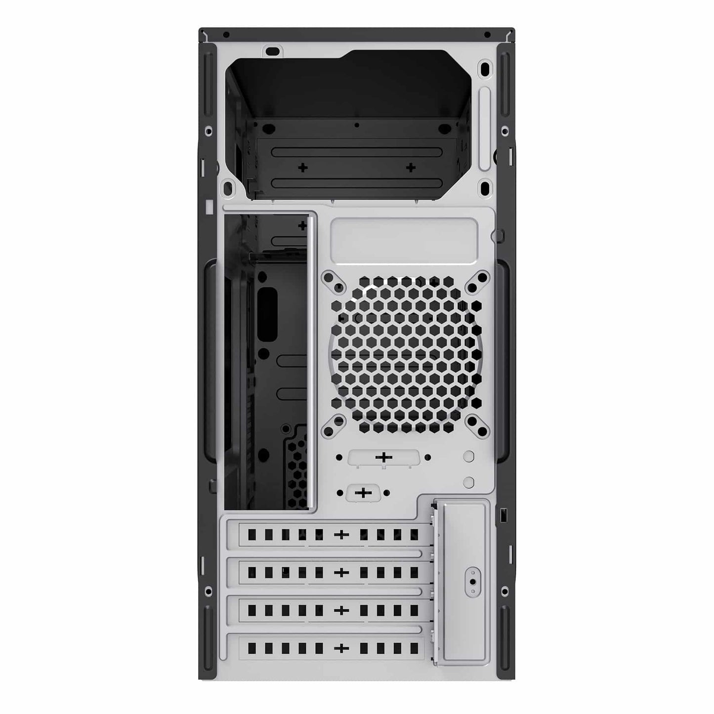Caixa Micro ATX Unykach Aero C12 V1 com Leitor Cartões SD e Audio Preta