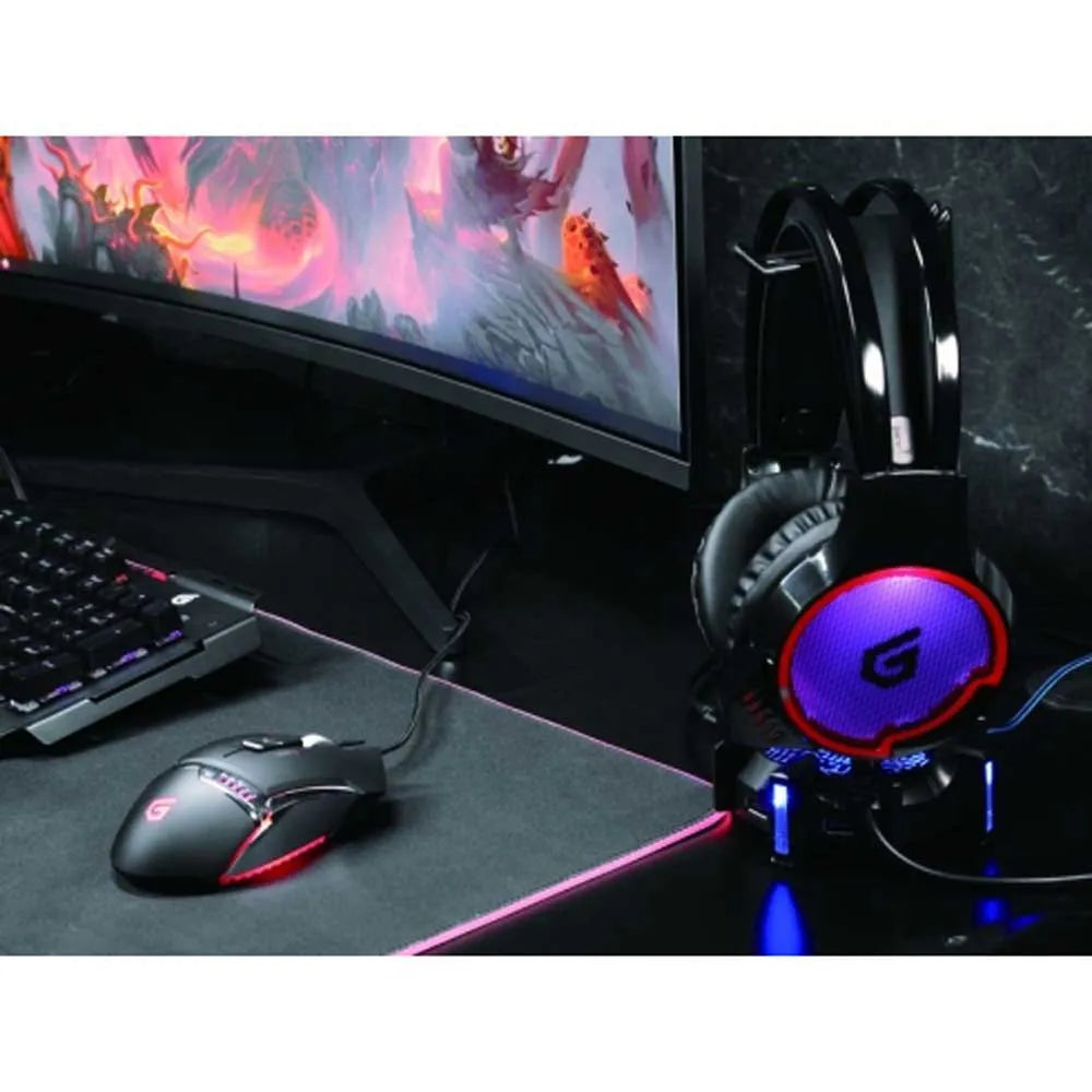 Auscultadores Headset Conceptronic Athan Gaming 7.1 Preto