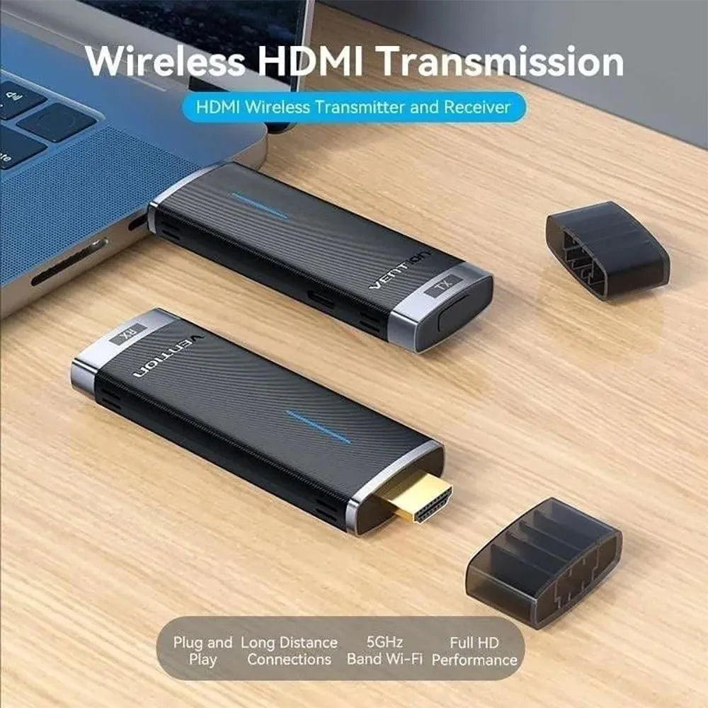 Transmissor e Recetor HDMI Wireless Vention - Extensor 40M - ADCB0