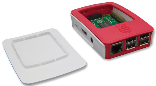 CAIXA ORIGINAL PARA RASPBERRY PI 3BPL, BRANCA E VERMELHA