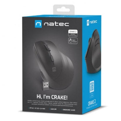Natec Crake 2 Destro Rato Vertical Sem Fios 2400DPI Preto