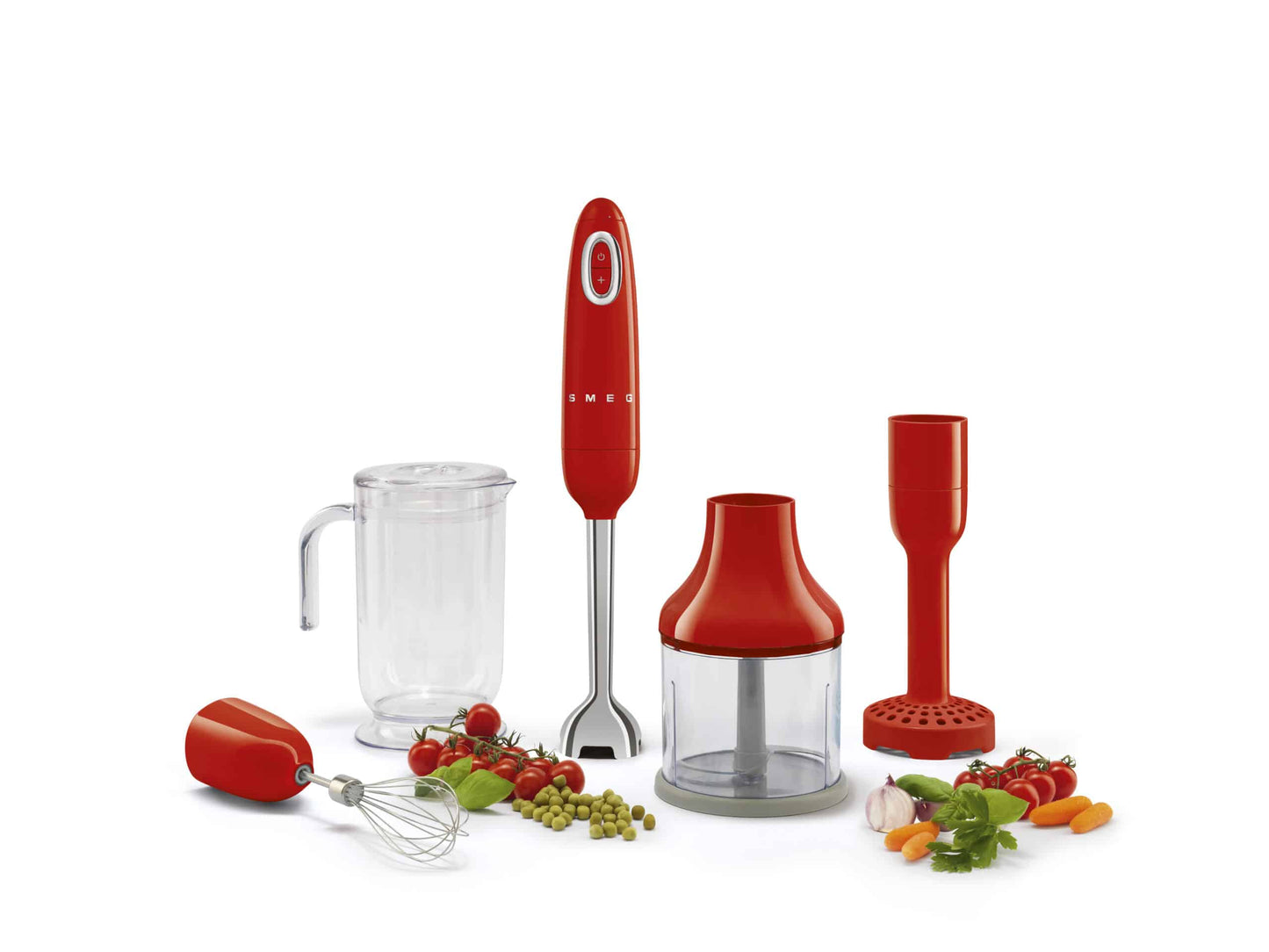 Smeg Conjunto de Acessórios Liquidificador de Mão HBAC11RD Vermelho Cozinha   CASA