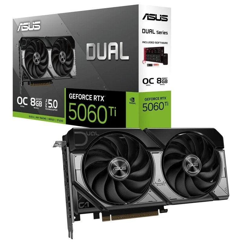 Placa gráfica ASUS DUAL GeForce RTX 5060 Ti OC 8GB GDDR7