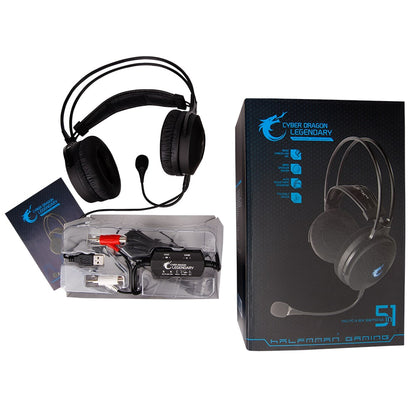 Auscultadores Gaming Halfmman Legendary 5 em 1, MAC/PC/PS3/XBOX/WII