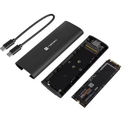 Natec Caixa Externa RHINO LITE M.2 NVMe USB-C 3.1 Gen2 Alumínio Black NKZ-2286