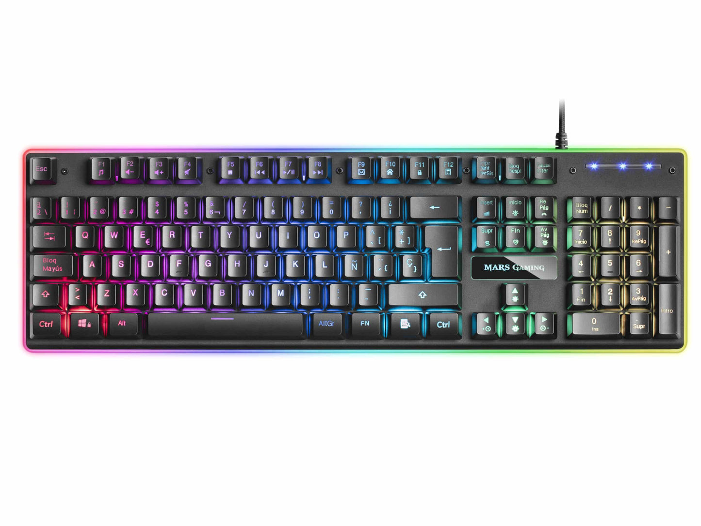 Teclado Mars Gaming Hibrido MK320 PT RGB