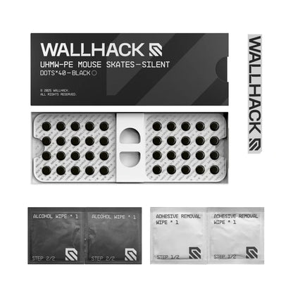 Wallhack Dot Silent Skates| UHMW-PE | PTFE | Skates Silenciosos e de Alto Desempenho para Rato Gaming