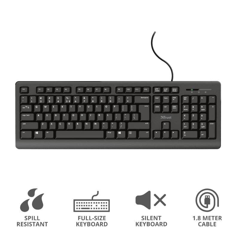 Teclado Trust Primo PT Preto
