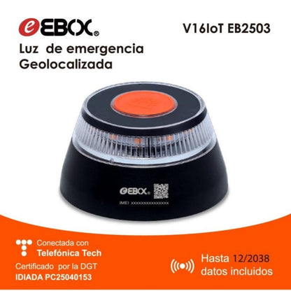 Sinalização V16 Ebox EB2503 IoT Homologada DGT com Geolocalização