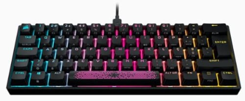 Teclado Corsair K65 Mini 60% Rgb Cherry MX Red Mecânico