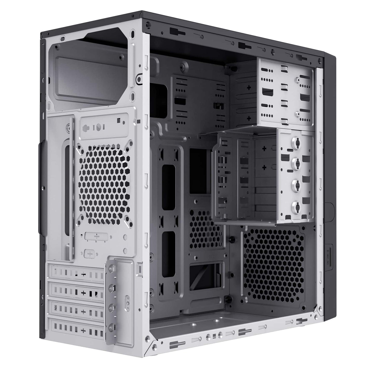 Caixa Micro ATX Unykach Aero C12 V1  com Leitor Cartões SD e Audio Preta