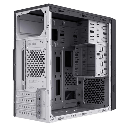 Caixa Micro ATX Unykach Aero C12 V1  com Leitor Cartões SD e Audio Preta