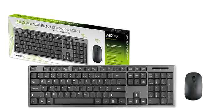 Teclado MKPlus Wireless + Rato Profissional - TG5300WR