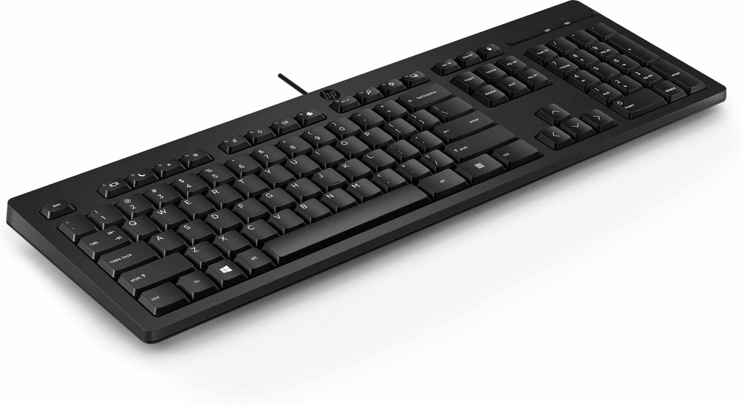 Teclado HP 125 com Fios 1.8Mt Preto