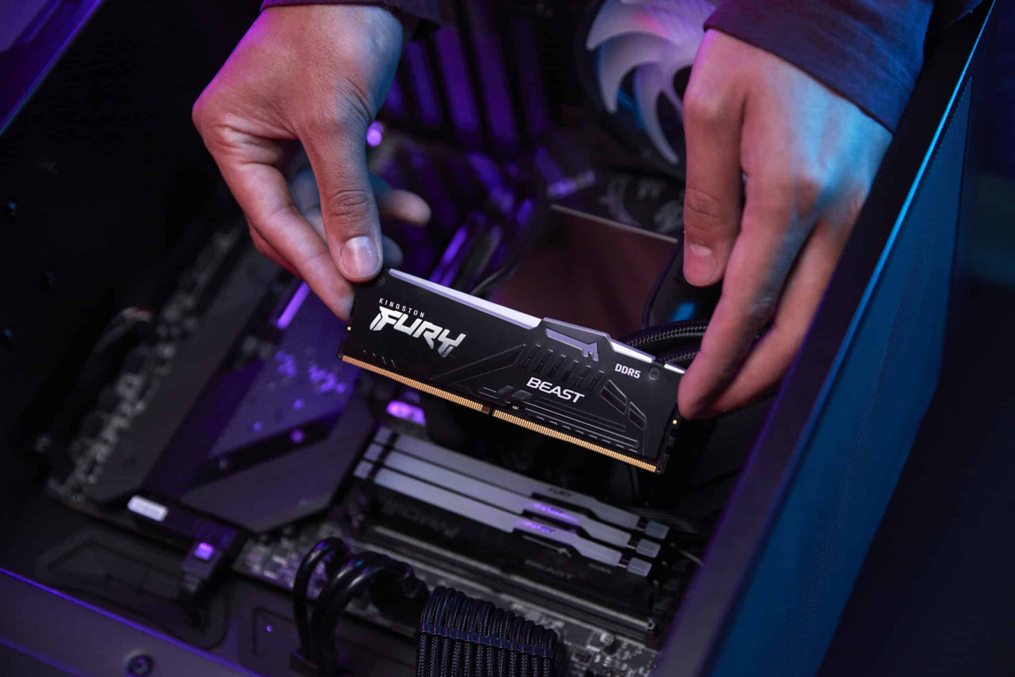 Memória Dimm kingston 32Gb Ddr5 6000Mhz CL36 Fury Beast RGB