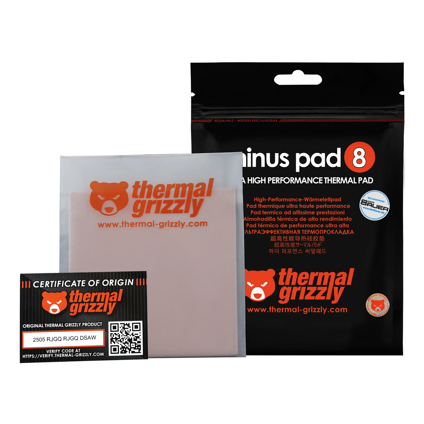 Thermal Pad Thermal Grizzly Minus Pad 8 100 x 100 x 2.0 mm