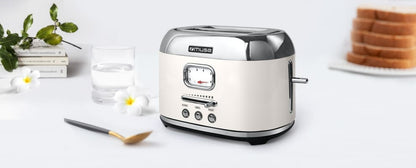 Torradeira Muse MS-120SC Vintage 2 Tostas  Branca Cozinha   CASA