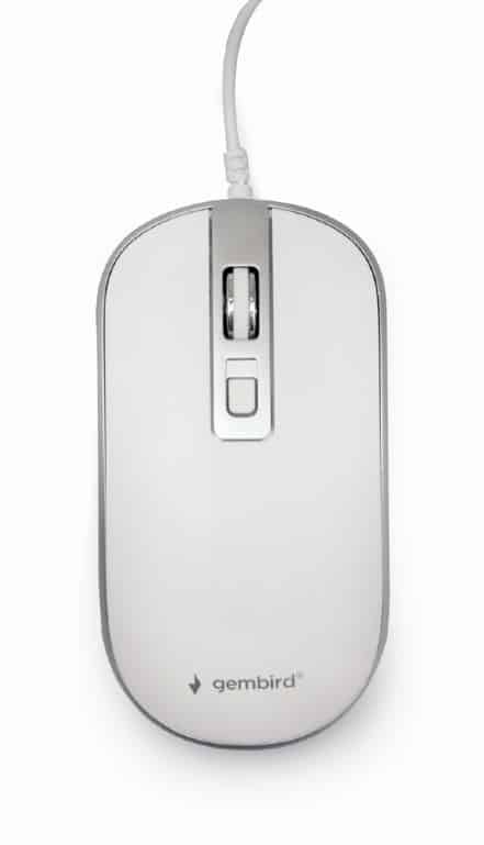 Rato Gembird USB 2.0 1200Dpi Branco/Cinza