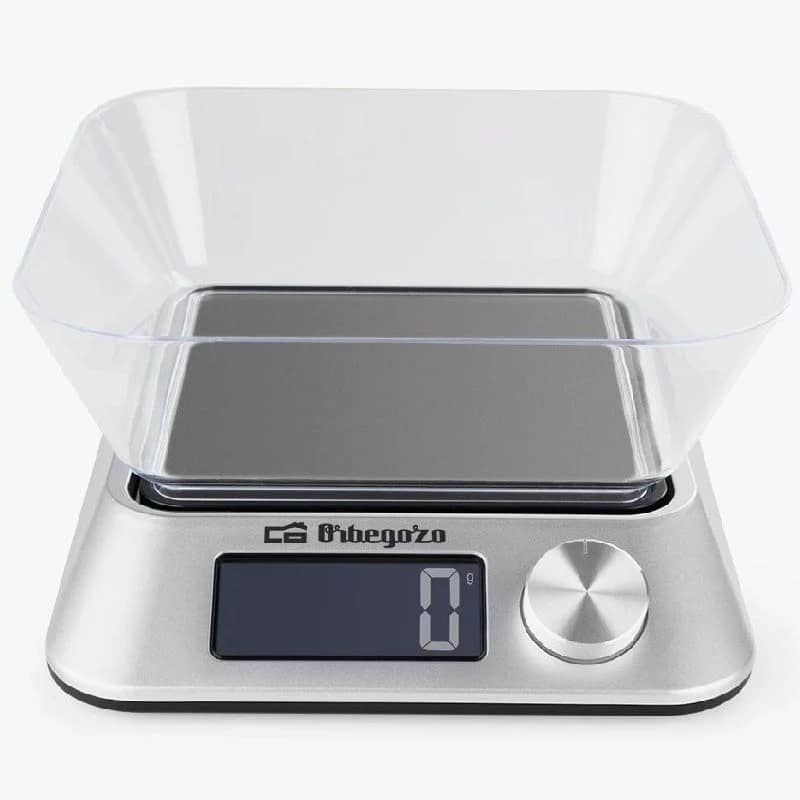 Balança de cozinha Eletrónica Orbegozo PC 1030 até 5kg Prateada Cozinha   CASA