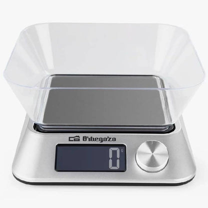 Balança de cozinha Eletrónica Orbegozo PC 1030 até 5kg Prateada Cozinha   CASA