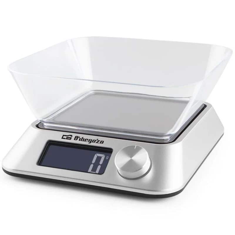 Balança de cozinha Eletrónica Orbegozo PC 1030 até 5kg Prateada Cozinha   CASA