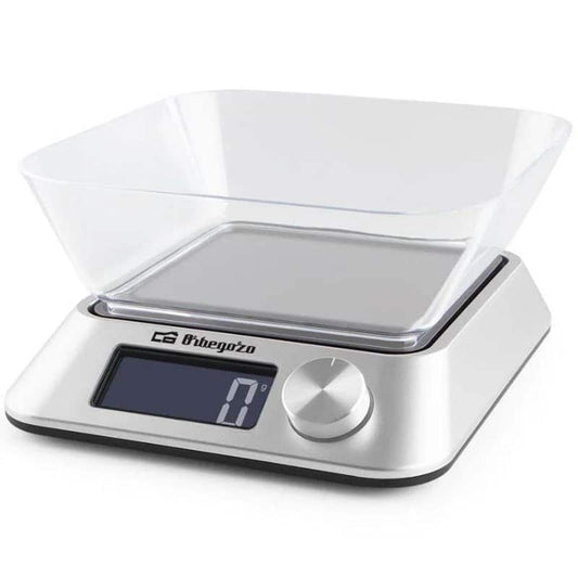 Balança de cozinha Eletrónica Orbegozo PC 1030 até 5kg Prateada Cozinha   CASA