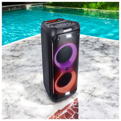 Coluna Amplificada 2x10" 1200W USB/SD/AUX/BT LED TWS IBIZA